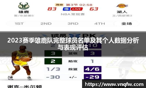 2023赛季雄鹿队完整球员名单及其个人数据分析与表现评估