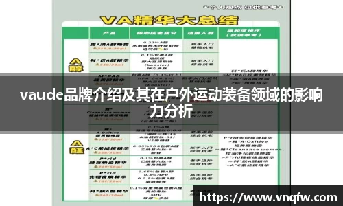 vaude品牌介绍及其在户外运动装备领域的影响力分析